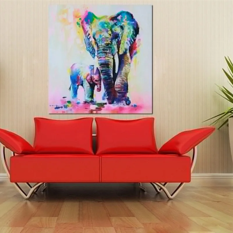 Отель гостиная один слон декоративная висячая картина Искусство Холст Картина