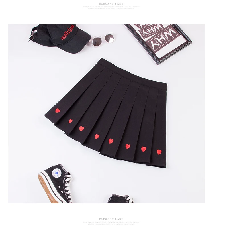 Мини-юбка в стиле Харадзюку милая плиссированная юбка А-силуэта с завышенной