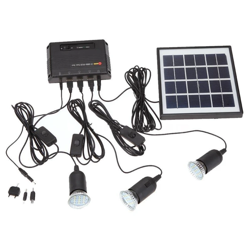 

Promotion! Outdoor Solar Power Led Lighting Bulb Lamp System Solar Panel Home System Kit