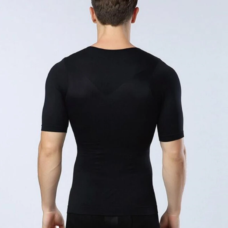 Мужское бесшовное быстросохнущее нижнее белье из вискозы с короткими рукавами и