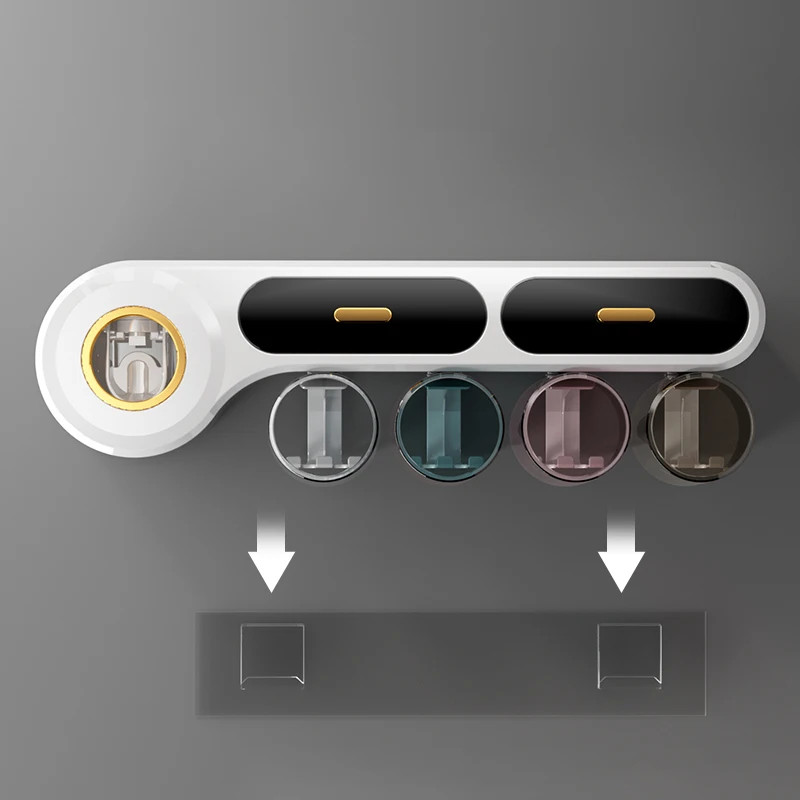 toothbrush holder for restroom automatic toothpaste squeezer dispenser home punch free toothbrush holder bathroom accessories free global shipping