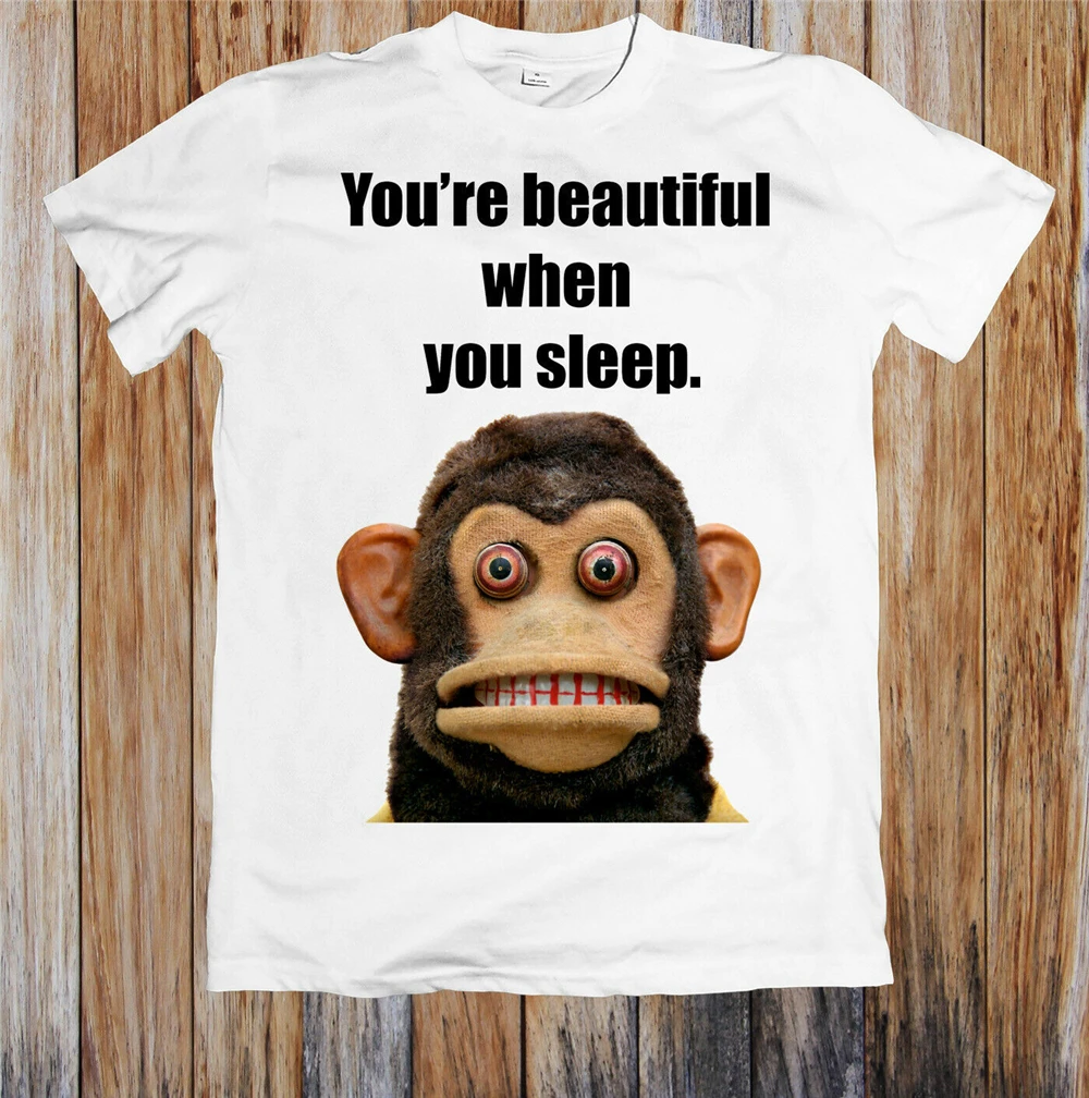 Футболка унисекс с надписью You Are Beautiful When Sleep Funny Monkey футболка короткими рукавами |
