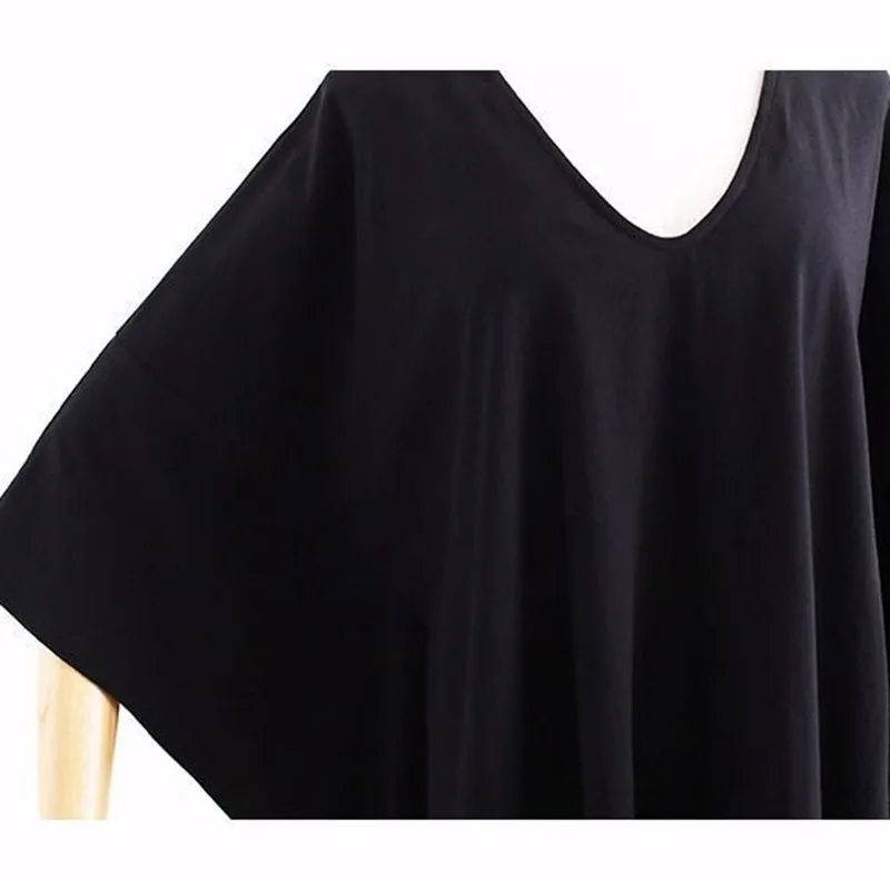 

Summer Loose And Thin Fashion V-Neck Short-Sleeved Bat-Sleeved T-Shirt Plus Size Women