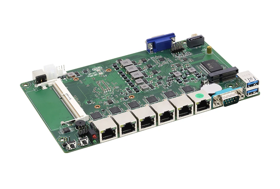 6* LAN Gigabit Ethernet Intel 211AT Мини ПК Core i3 7100U Celeron 3955U маршрутизатор брандмауэр Linux Windows 10 VGA Безвентиляторный Компьютер