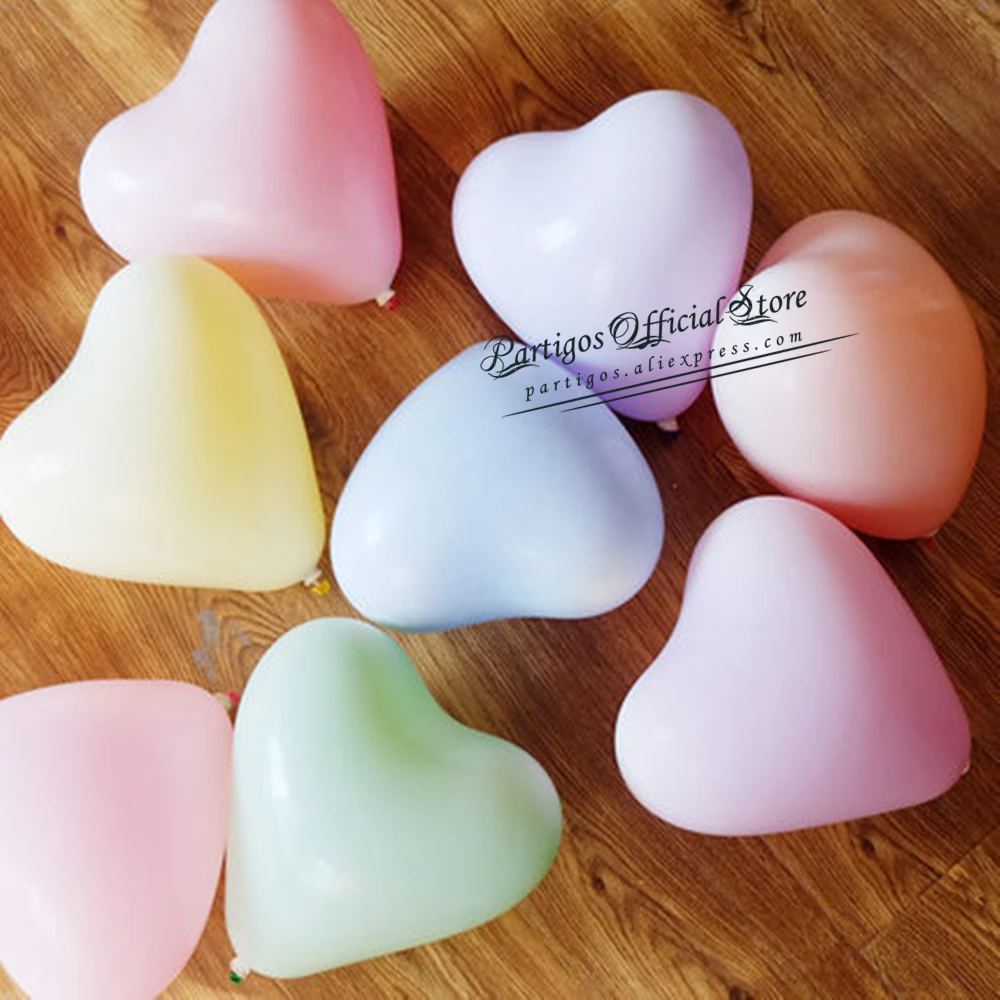 Латексные воздушные шары в форме сердца 1 комплект 10/36 дюймов чисто/макарон