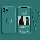 Ультратонкий силиконовый чехол с кольцом-держателем для iPhone 12 11 Pro Max