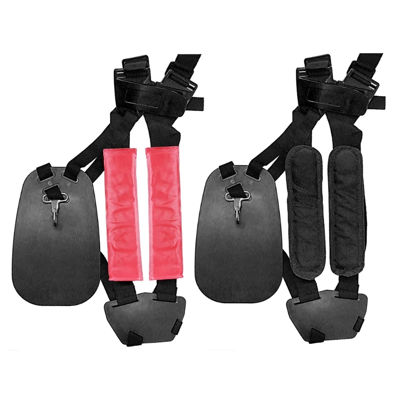 

H7JB Black Comfort Padded Belt Double Shoulder StrapTrimmer Shoulder Strap for Trimmers Brushcutters Strimmer Harness