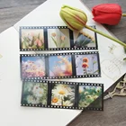 6 лист в форме тюльпана от Дейзи цветок фото пленка ПВХ Стикеры дизайн в качестве подарка тег подарок печать украшения Скрапбукинг DIY Стикеры