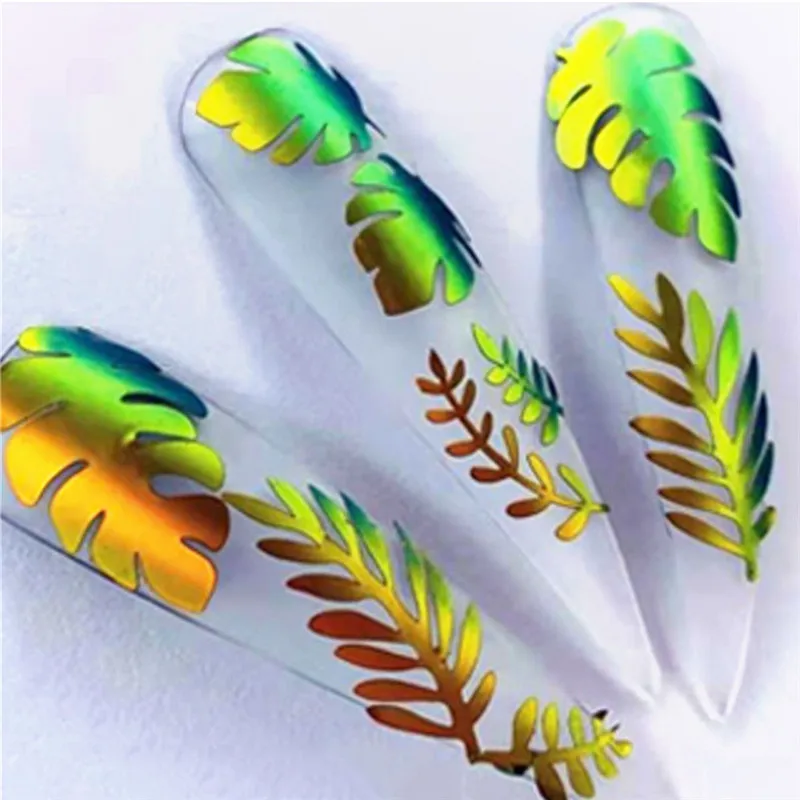 1/16 шт. огонь ногтей полоса Голографическая лента нейл-арта Стикеры s тонкий