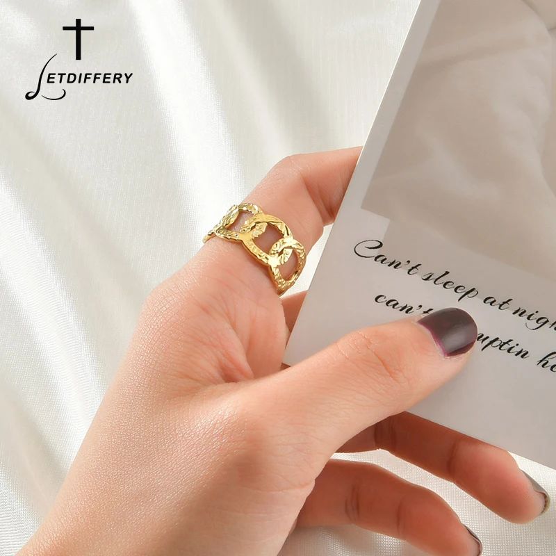 Винтажные филигранные кольца из нержавеющей стали letdiffy золотистые