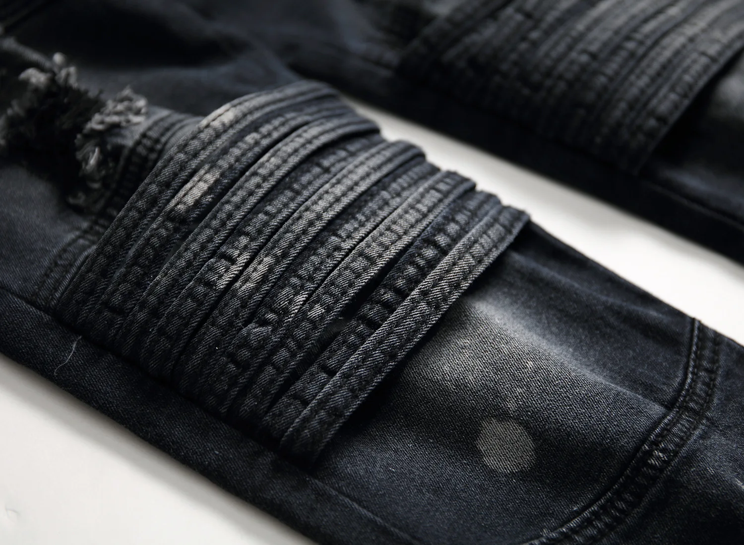 

Wimilous leisure washing torn jeans skinny jeans trousers torn mouth fold jeans