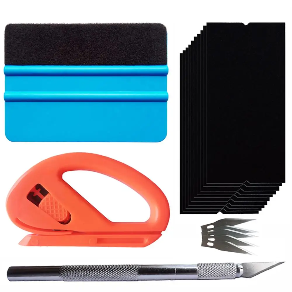 Автомобильный виниловый скребок для пленки запасной войлок безопасный резак нож