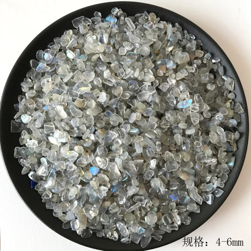 

Wholesale 100g Natural Stone Mineral Crystal High Quality Labrador Stone Quartz Gravel Healing DIY Stone Home Decoration Crafts