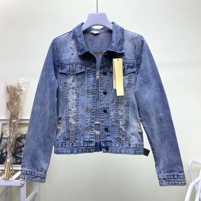 Новинка Весна 2020 европейские товары тонкая универсальная Модная Джинсовая