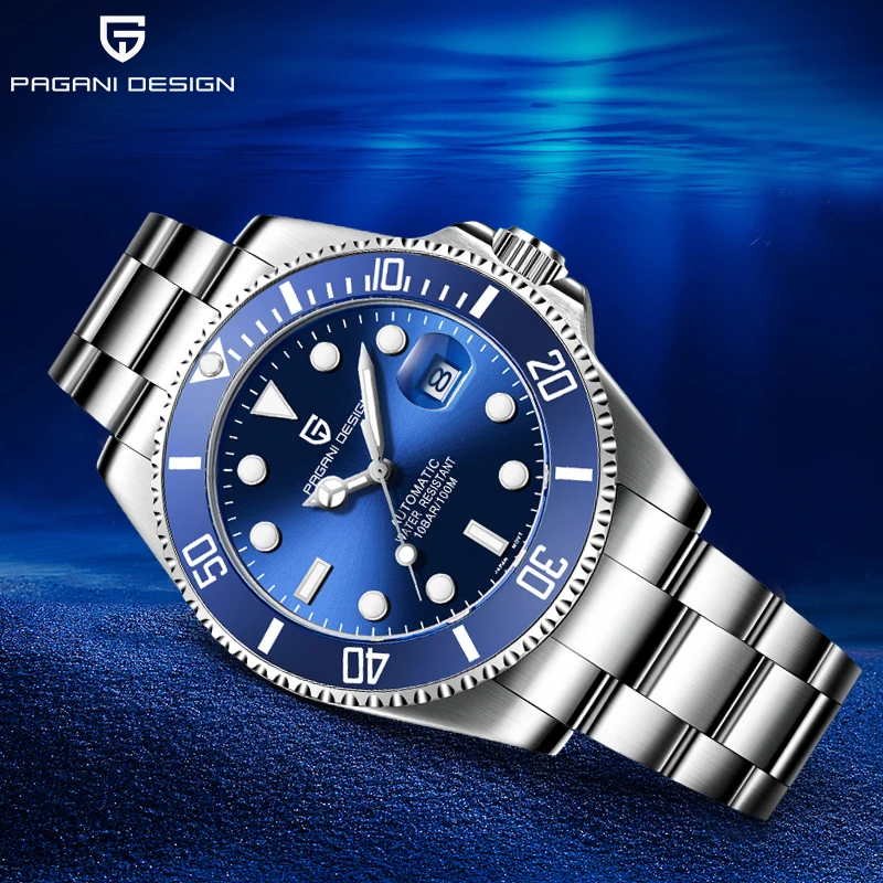 

Top luxury PAGANI DESIGN Automatic Mens Watch All Steel Mechanical Man Clock Sports Waterproof Watches For Men Relogio Masculino
