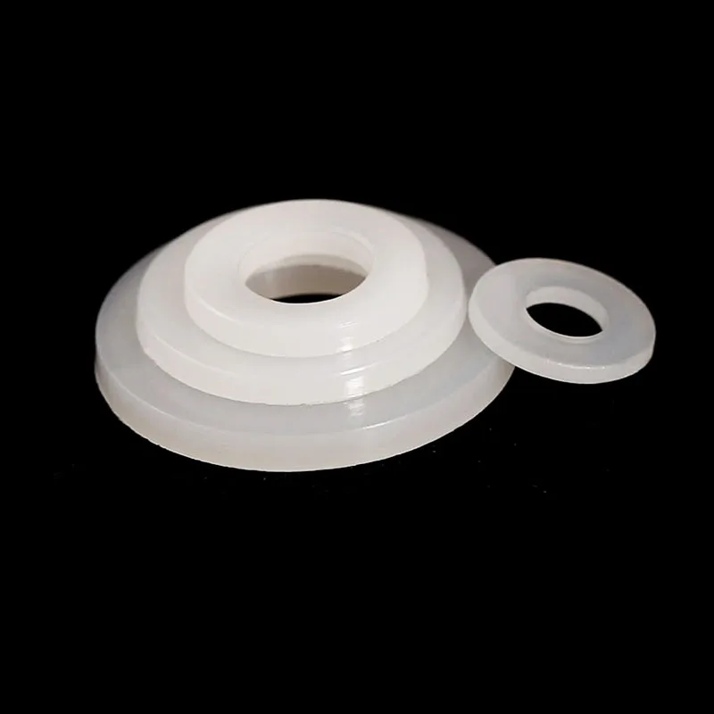 

M2-M20 White Hard Plastic Nylon Washer Flat Spacer Seals Gasket Ring Non-transparent Thickness 0.5/1/1.5/2/2.5/3mm