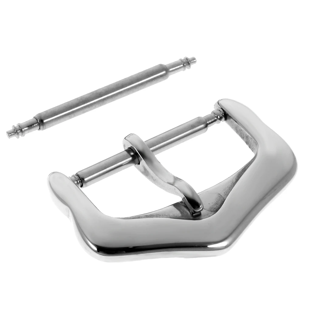 

Silver Tone Stainless Steel Tang Buckle Pin for Watch Wrist Strap Band 18mm 20mm