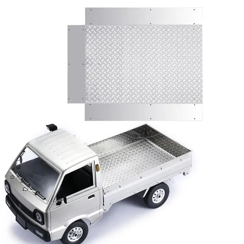 

Wpl-D12 1/10 Suzuki Carry Rc Minivan Truck Rear Compartment Decoration Plate/metal Sticker/metal Anti-skid Plate