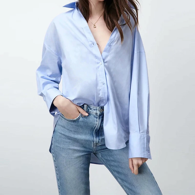 

Women Casual Satin Tops And Blouse Long Sleeve Turn Down Collar Solid Color Fashion Femme Shirts 2022 New Arrivals