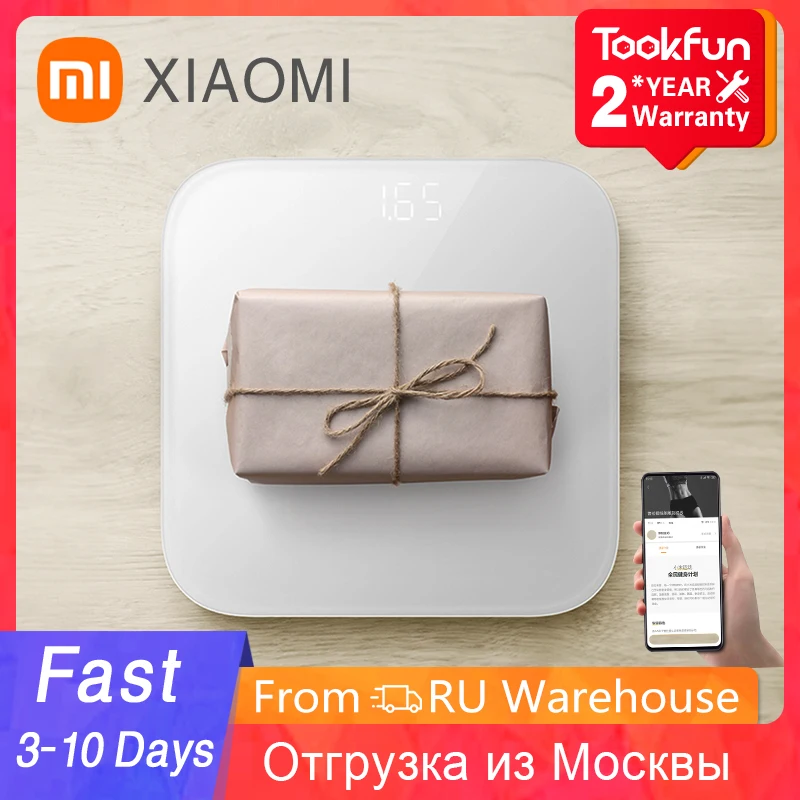 222 RUB Код скидки: A3GTI2F9LCPN Умные весы XIAOMI Mi цифровые напольные для ванной комнаты