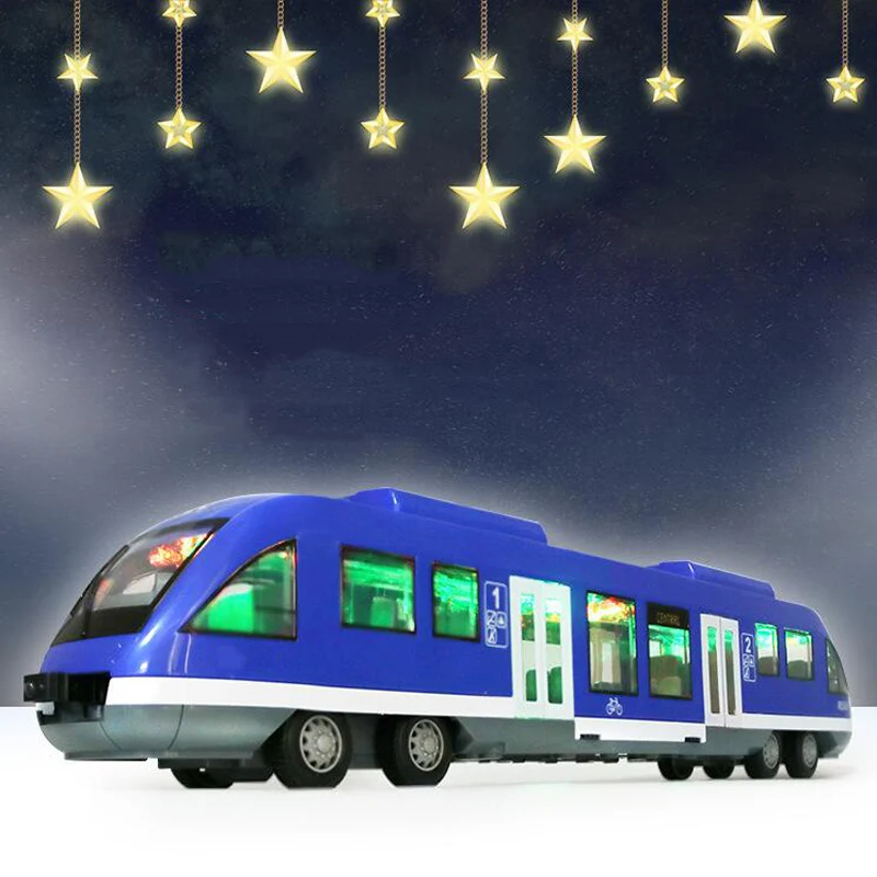 Имитация инерционного города поезд метро Игрушечная модель автомобиля двойная