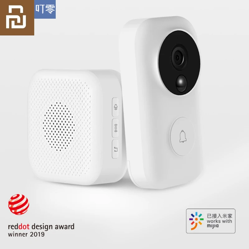 Youpin Zero AI распознавание лица 720P ИК Ночное Видение видео дверной звонок набор
