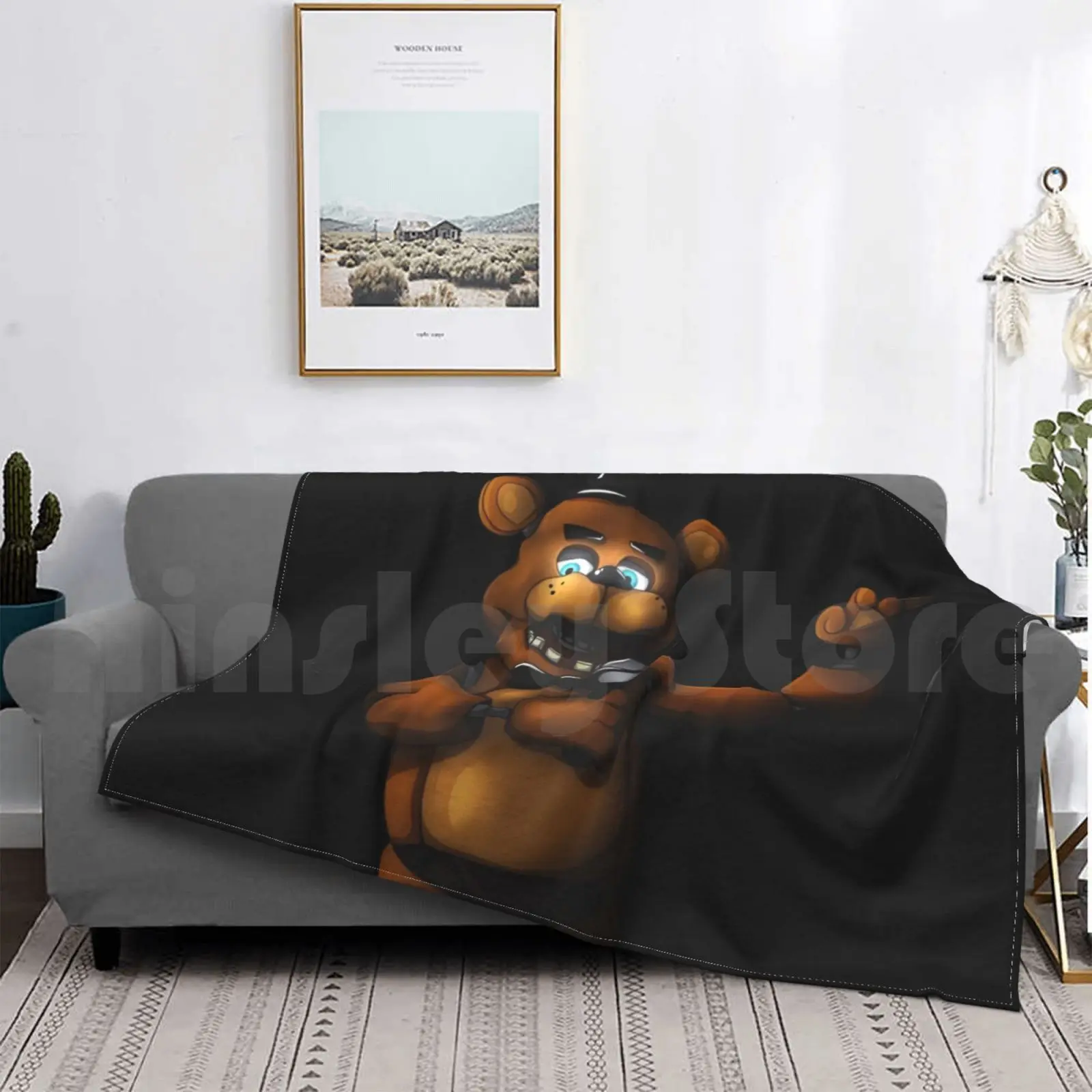 Fazbear одеяло для дивана-кровати путешествий Fnaf пять ночей в