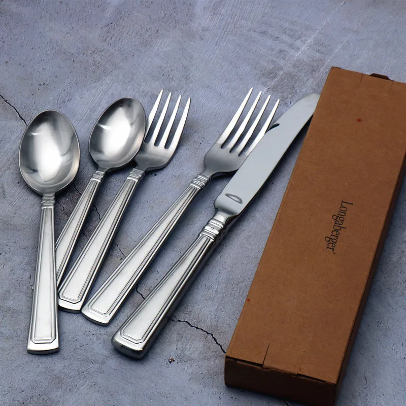 

Современный скандинавский набор столовых приборов 304 Нержавеющая сталь роскошное и элегантное ожерелье Life Серебряный Арт Набор посуды Juegos...