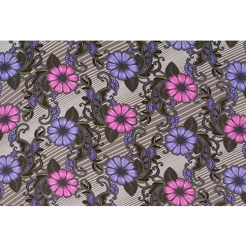 2019 Новые поступления 100% хлопчатобумажная африканская ткань фиолетовый и розовый