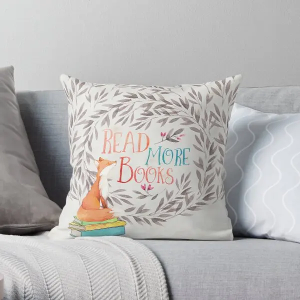 

Read More Books Fox Printing Throw Pillow Cover Polyester Peach Skin Hotel Comfort Case Wedding Home Anime Pillows not include