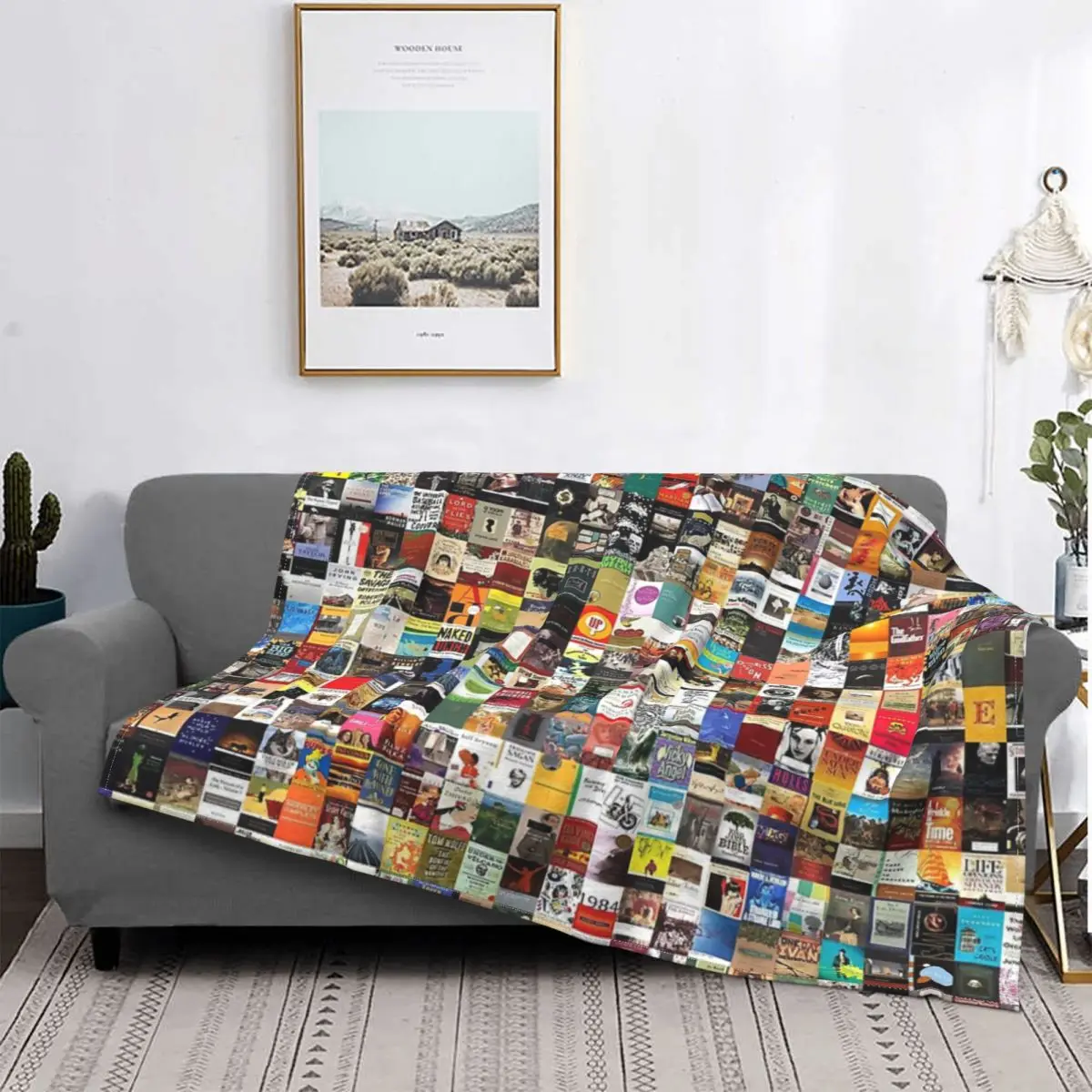 

Classic Books Blanket Bedspread Bed Plaid Muslin Towel Beach Double Blanket Summer Bedspreads