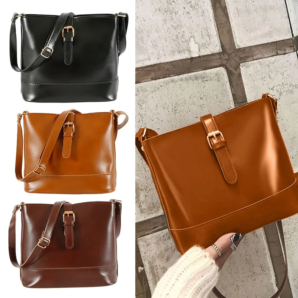 Женская сумка-ведро в стиле ретро винтажная сумка-мессенджер на плечо 2019 женская