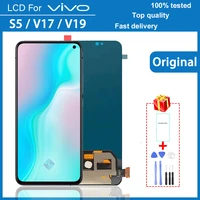 100 tested 6 44 original display replacement for vivo s5 lcd touch screen digitizer assembly for vivo s5 v1932av1932t display