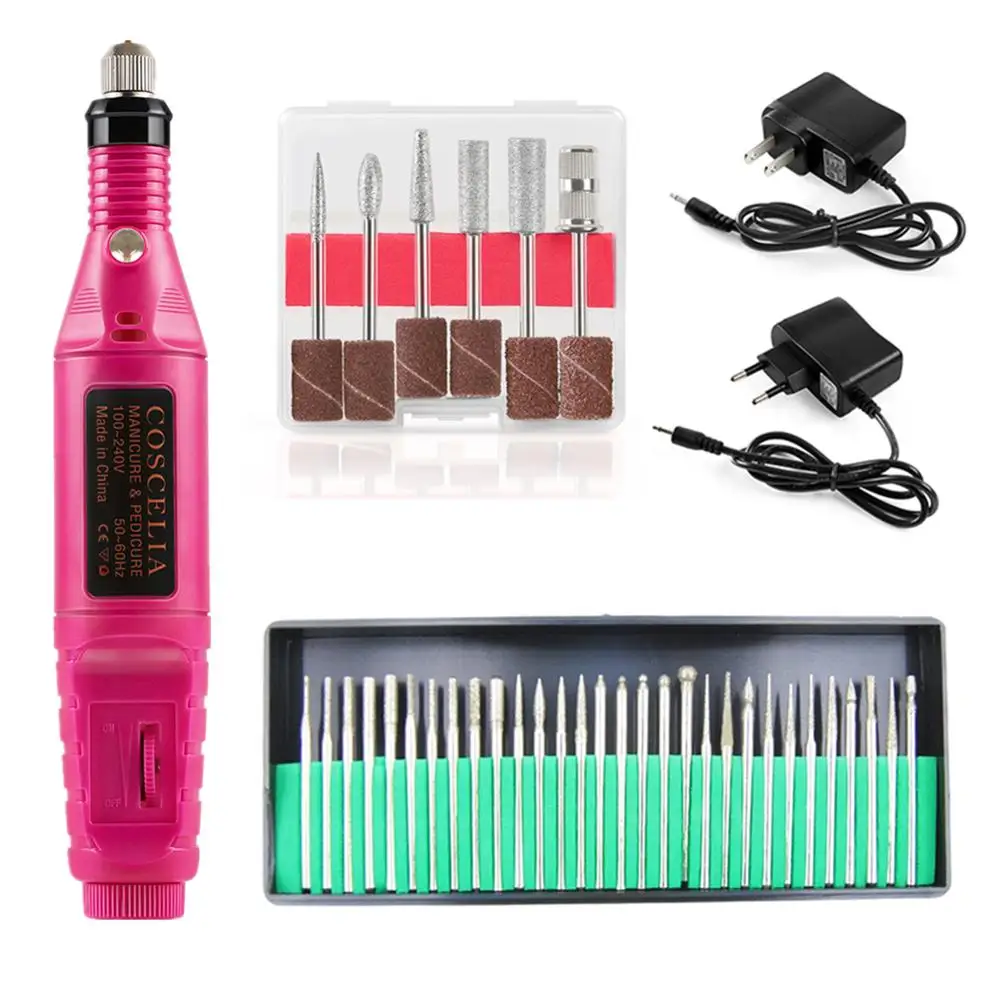 COSCELIA полный набор фреза для маникюра фрезы фрезерного станка Электрический