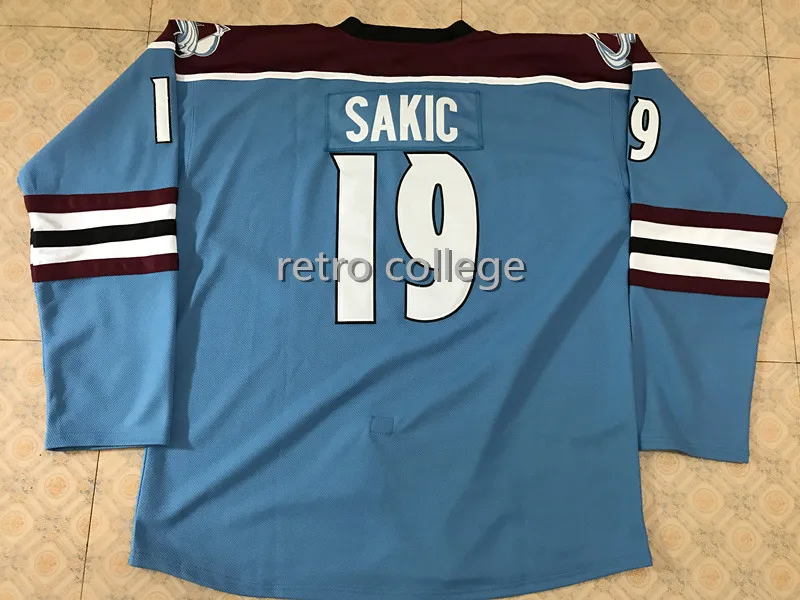 

#19 Joe Sakic COLORADO MEN'S Hockey Jersey Embroidery Stitched Customize any number and name