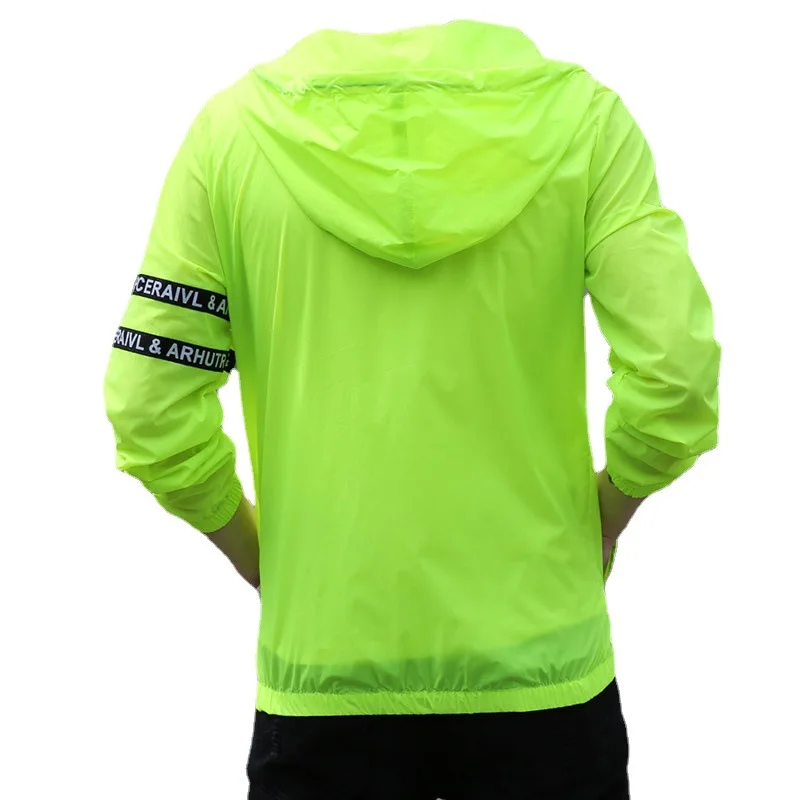 

New outdoor sunscreen clothes men's skin clothes spring and summer ultra-thin breathable hooded thin coat