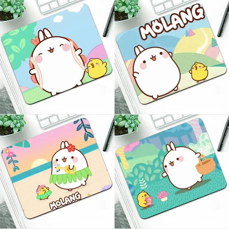 

Zororong Kawaii Cartoon Molang Mouse Pad table Rug PC Laptop Notebook Rubber Wholesale Mat