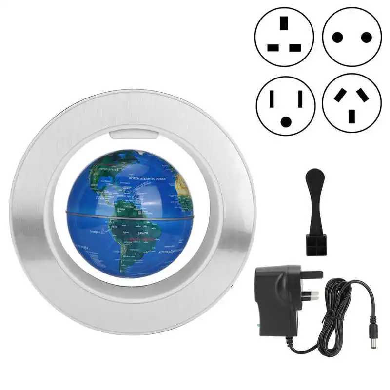 100 240V Синий Магнитная подвеска Глобус О образное Плавающий глобус подарок на день