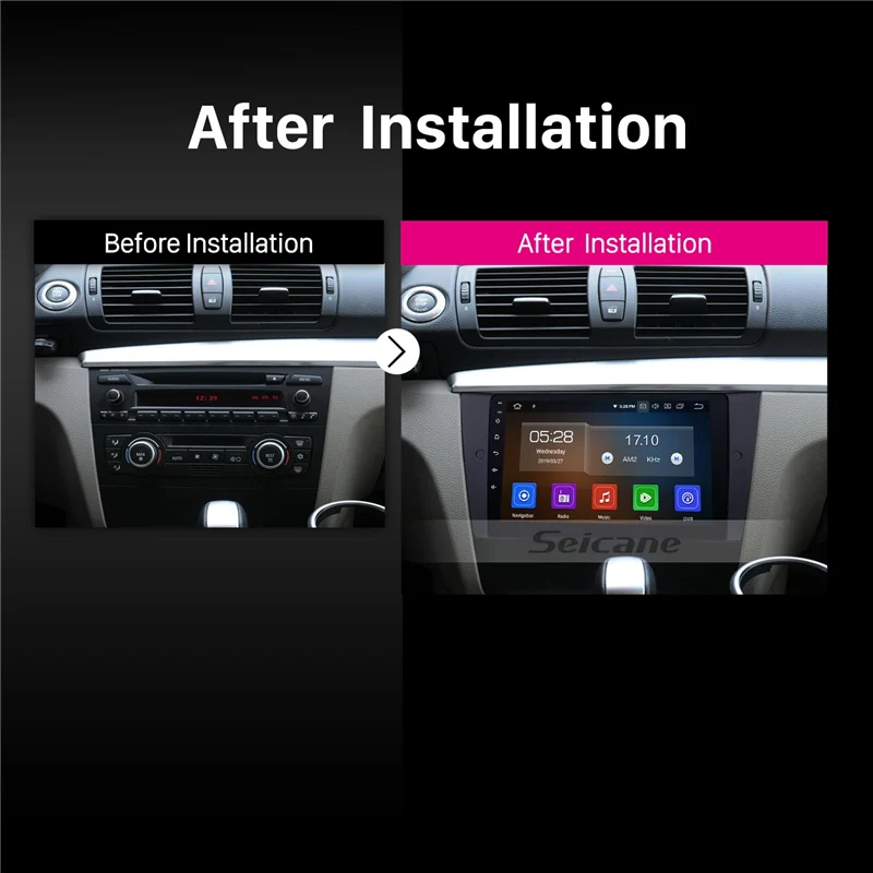 Автомагнитола Seicane Android 10 0 GPS радио для 2005 2012 BMW 3 E90 E91 E92 E93 316i 318i 320i 320si 323i 325i 328i