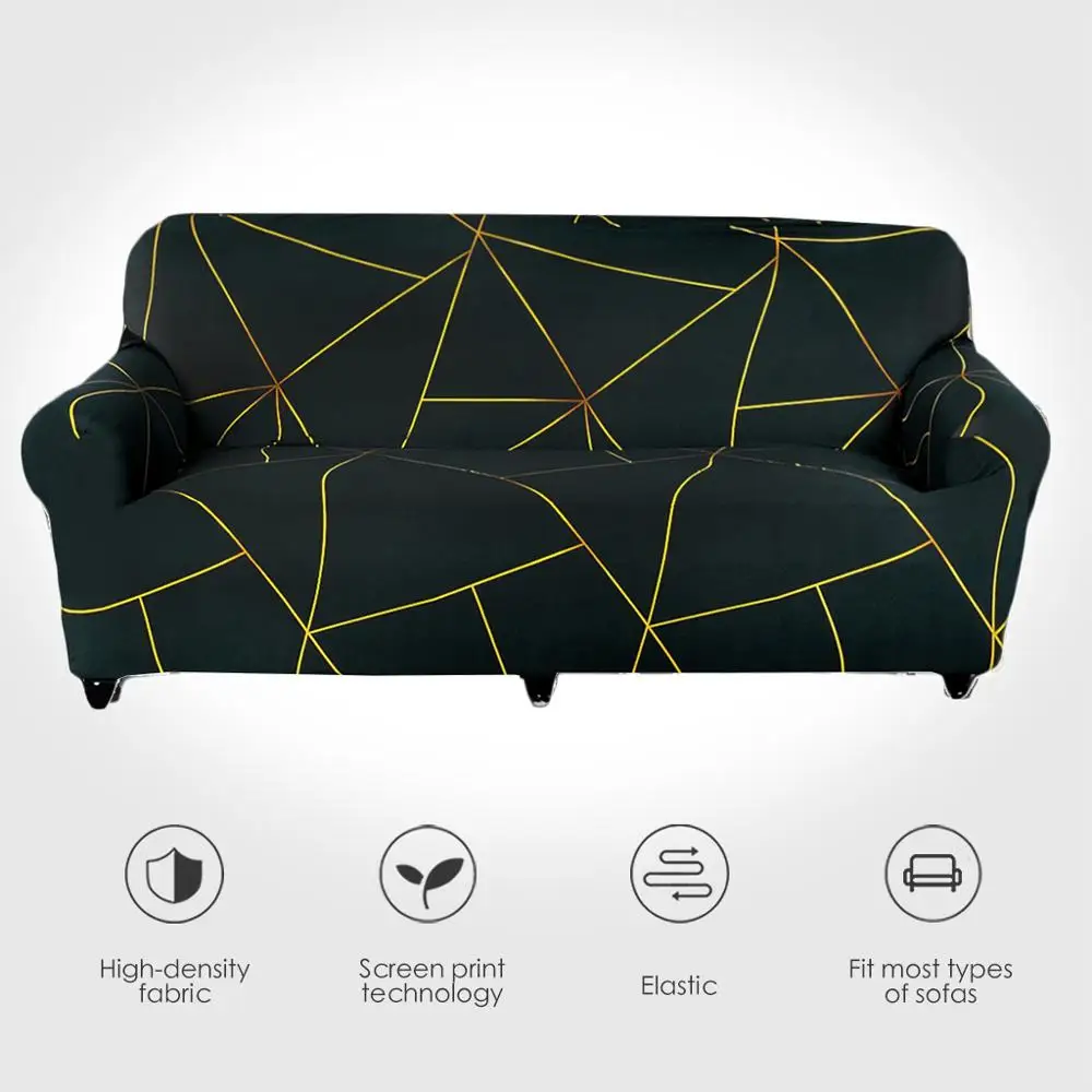 Эластичный чехол для 1/2/3/4 местного дивана с принтом в полоску|Чехлы диванов| |