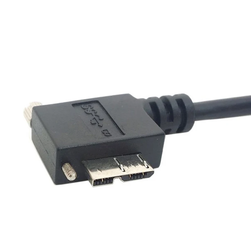 Кабель USB 3 0 A Male to Micro B с левым углом 90 градусов запорными винтами для Nikon D800 D800E D810 15