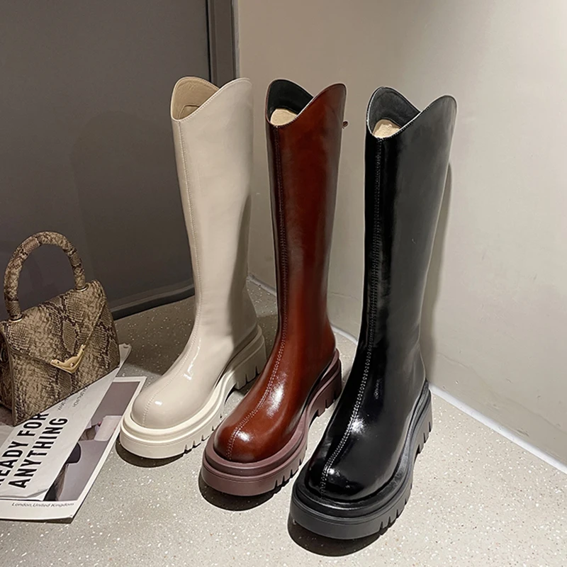 

Женские резиновые сапоги на молнии, зимняя обувь с круглым носком, привлекательные сапоги до бедра на высоком каблуке, женские сапоги для са...