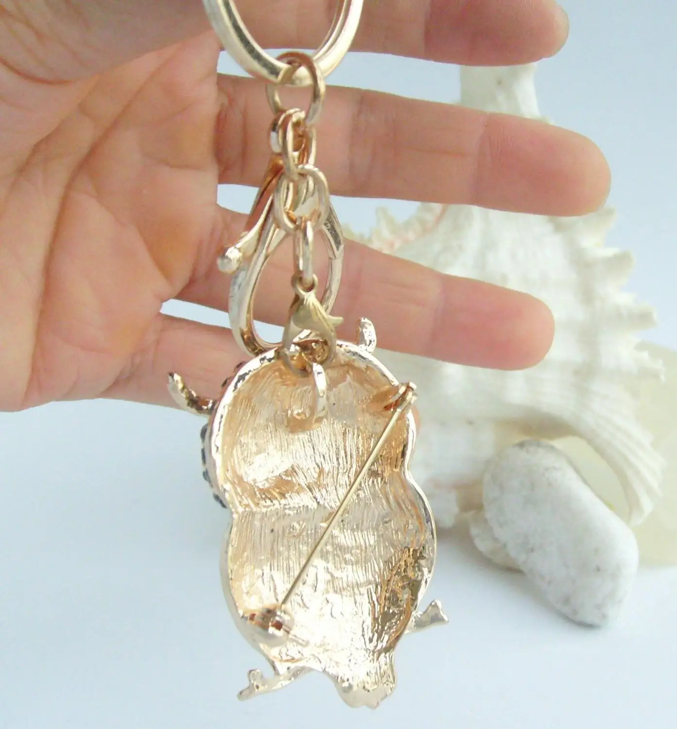 Фиолетовые стразы кристалл уникальное животное птица сова брелок кулон