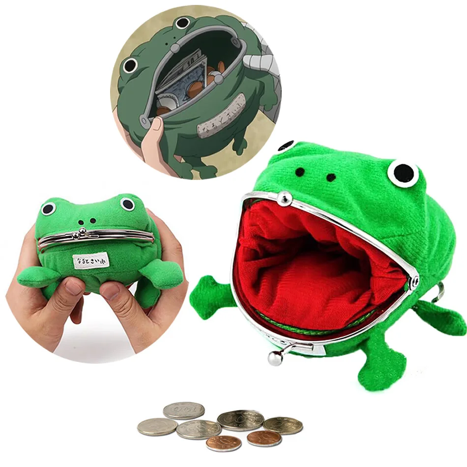 Кошелек удзумаки Детский плюшевый милая аниме лягушка Наруто мультяшный кошелек