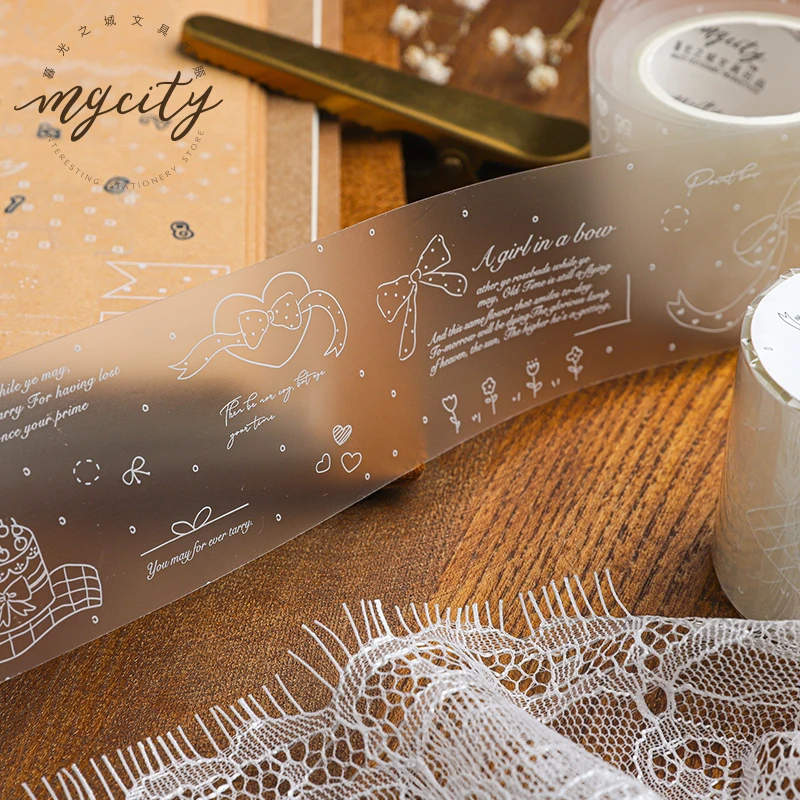 Винтажное растение с иллюстрацией Bullet Journal белая ПЭТ васи лента декоративная