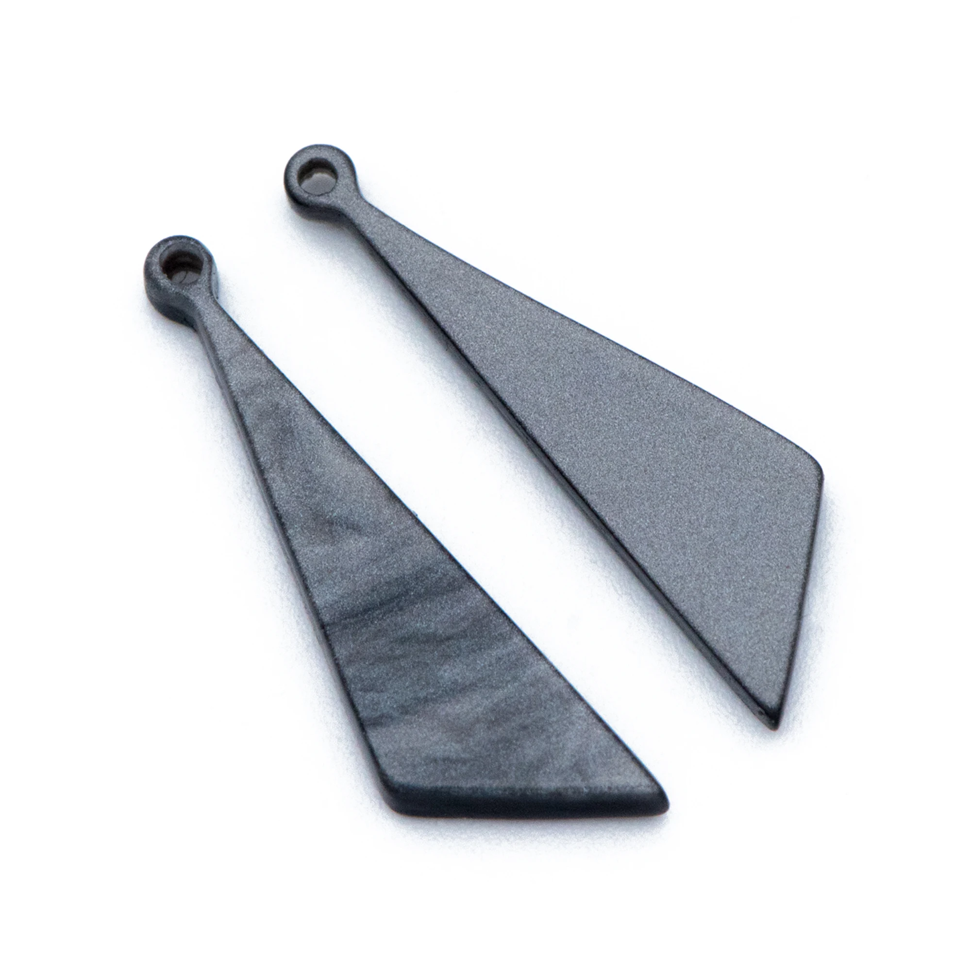 20 шт. черные ацетатные треугольные Подвески 26x9 мм акриловые компоненты для