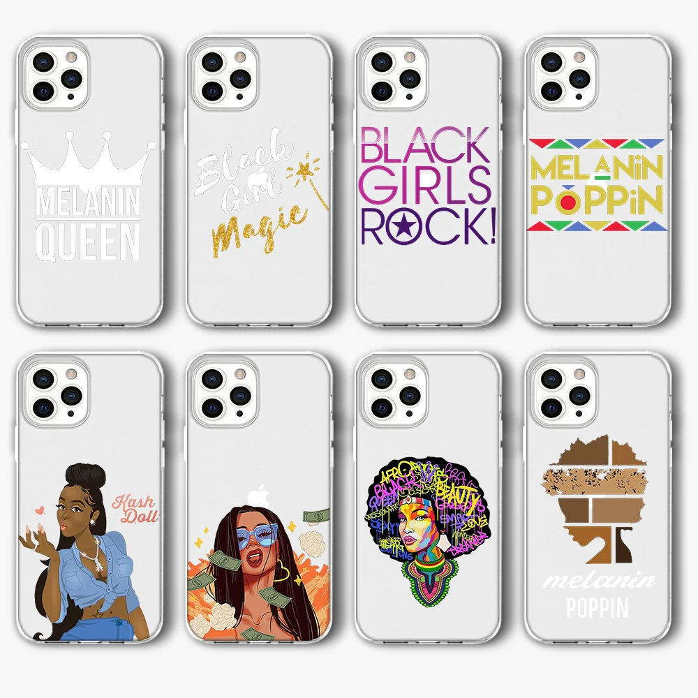 

Black Girls Rock Melanin Funda Case for IPhone 13 Case for IPhone 13 12 11 Pro XR XS Max Mini 7 X 8 6 6S Plus 5 SE 2020 Silicone