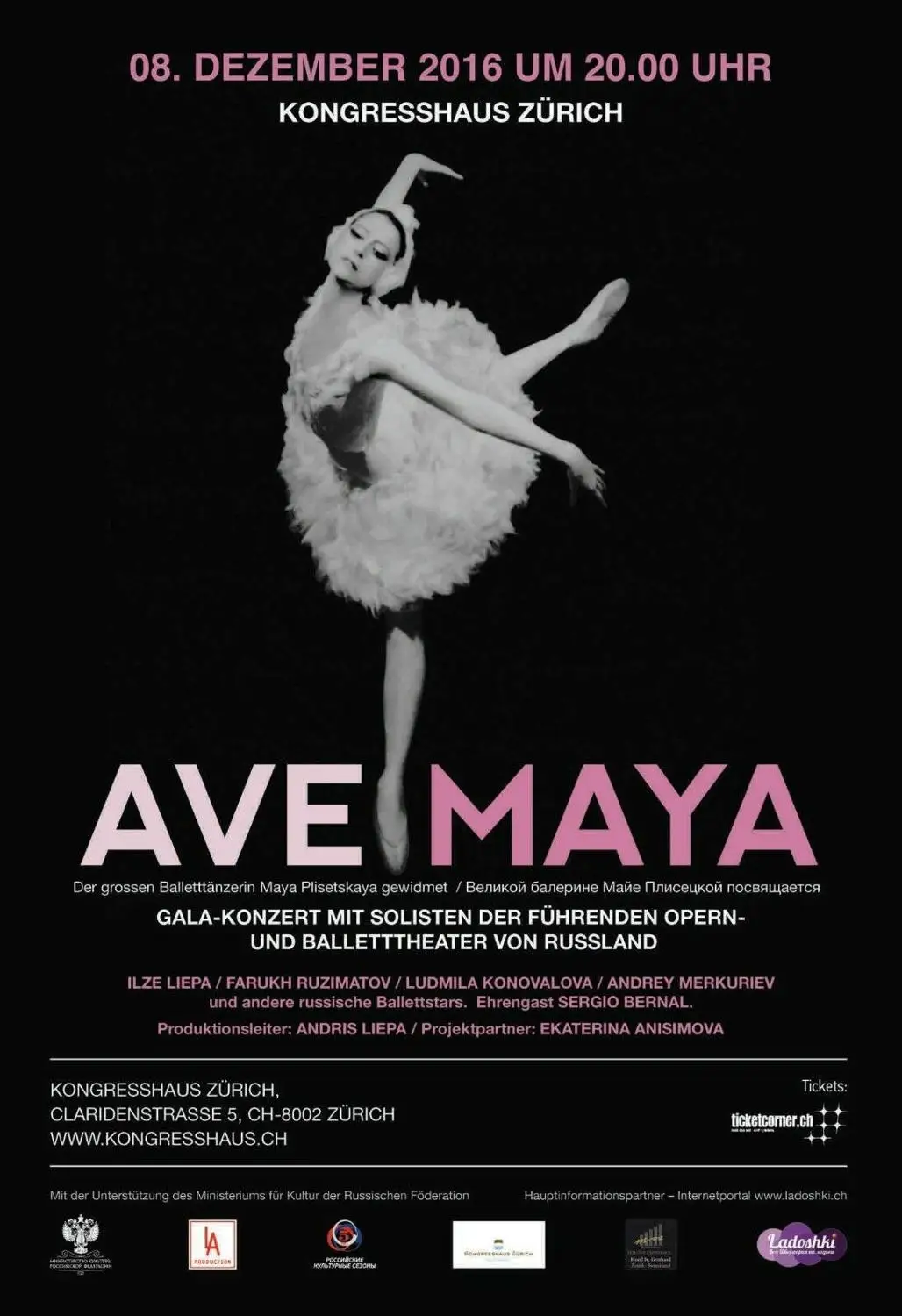 

Ave Maya Ballet Wall Sticker Silk Poster Art Light Canvas Home Decoration