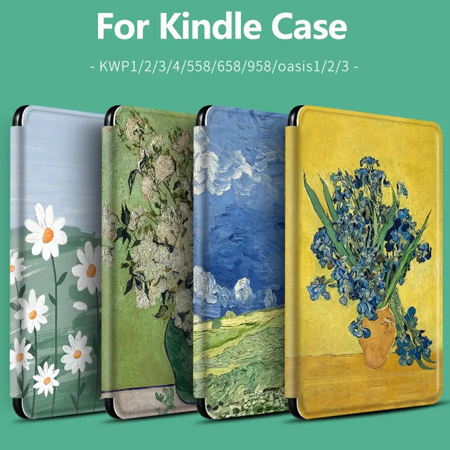 Чехол для картины маслом Kindle Paperwhite 4 2018 чехол Amazon 2 3 958 558 658 Lite Oasis | Компьютеры и