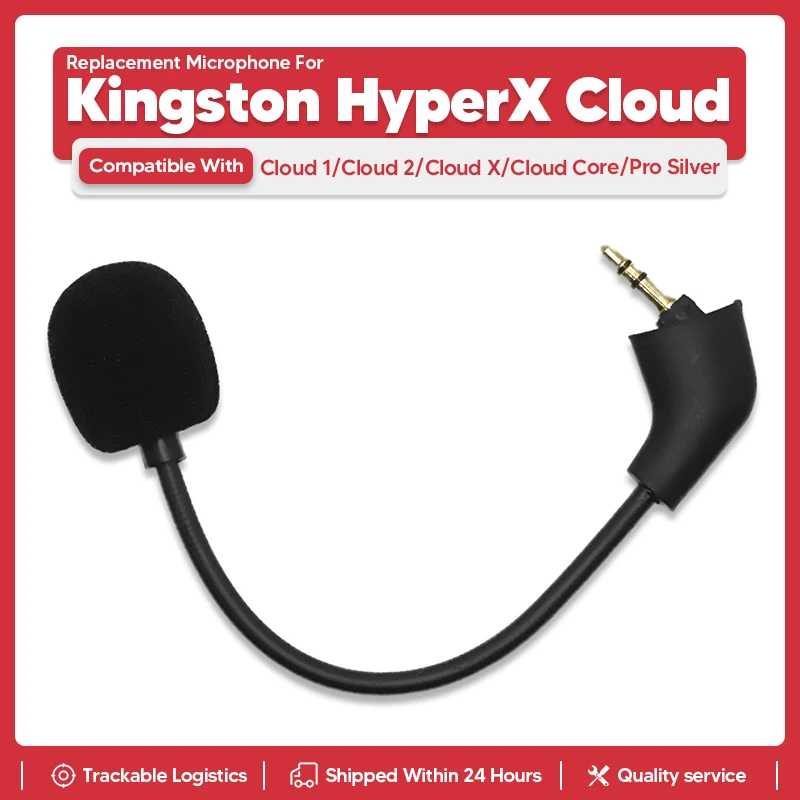 Сменный игровой микрофон 3 5 мм для Kingston HyperX Cloud Alpha 2 II X Core Pro серебристые Игровые